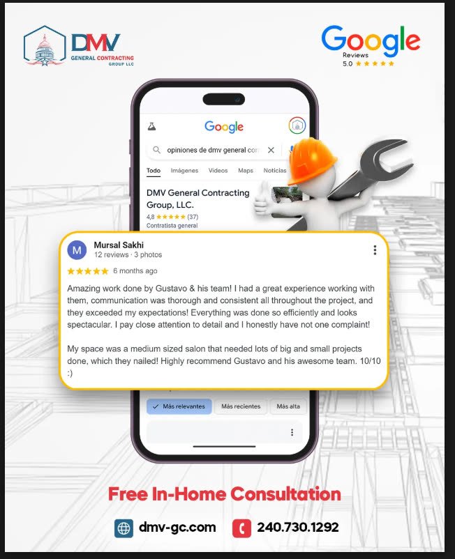 Review and consultation creative used in the DMV lead funnel
